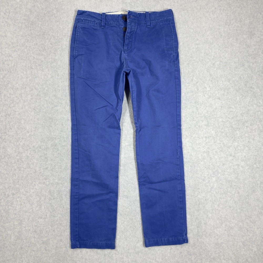 Abercrombie & Fitch Pants‎ Mens 30x30 Blue Chinos Garment Dyed Twill Vintage